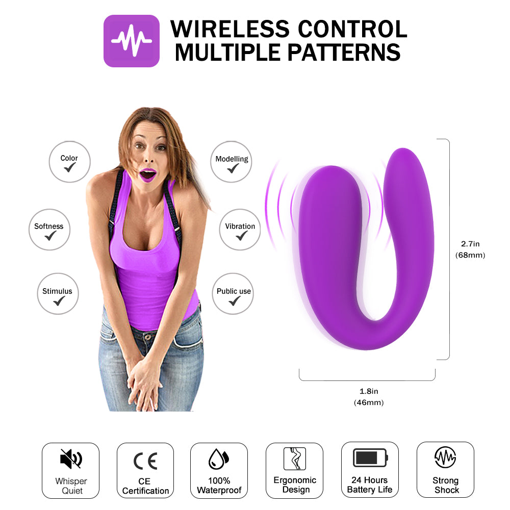 u shaped sex toy U Shape USB Couple Vibrator Sex Toys for Adults Women main image 0