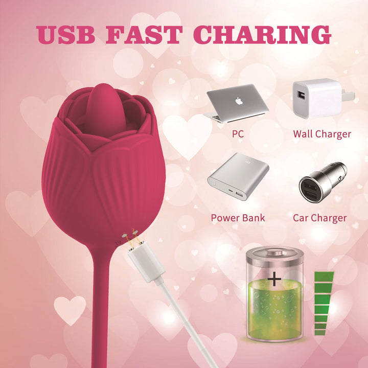 USB fast charging of rose toy