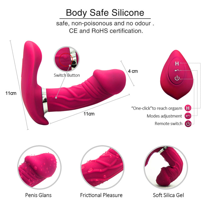wearable vibrator made of body-safe silicone