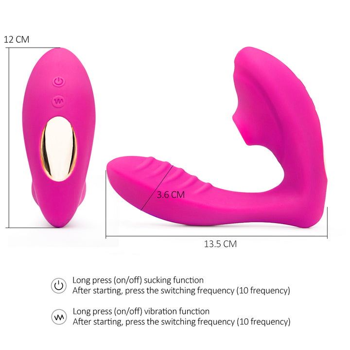 the dimension of wearable sucking vibrator